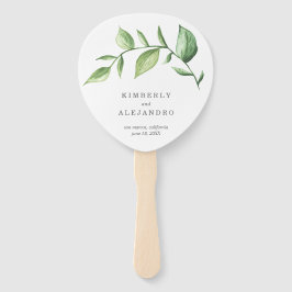 Grüne Rustikale Hochzeit Fächer