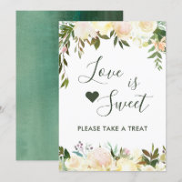 Grüne Rustikale Liebe ist Sweet Dessert Bar