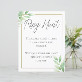 Grüne Rustikales Brautparty Ring Hunt Spiel