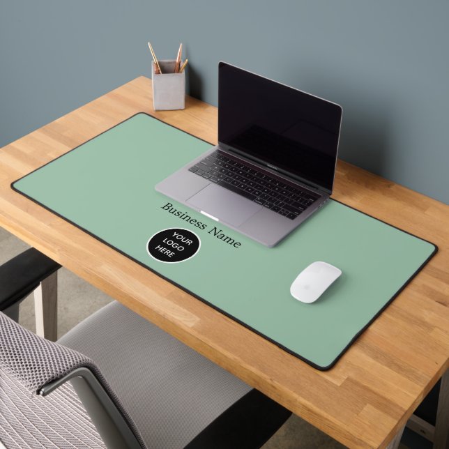 Grüne Sage-Minimal-Office Elegant-Pad-Logo Schreibtischunterlage (Büro 2)