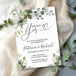 Grüne sagte sie Yes Engagement Party Einladung