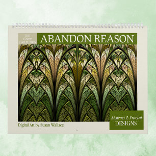 Grüne Sammlung Abstrakte Fraktal 2026 Kalender