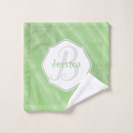 Grüne Sand Ripples Personalisiert Badehandtuch Set