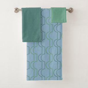 Grüne Scallops Badetuch-Set Badhandtuch Set