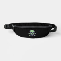 Grüne Schädel Bauchtasche schwarz