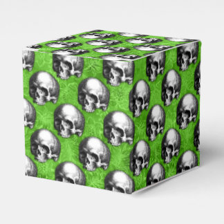 Grüne Schädel und Sonnenblumen, Design 6 Geschenkschachtel