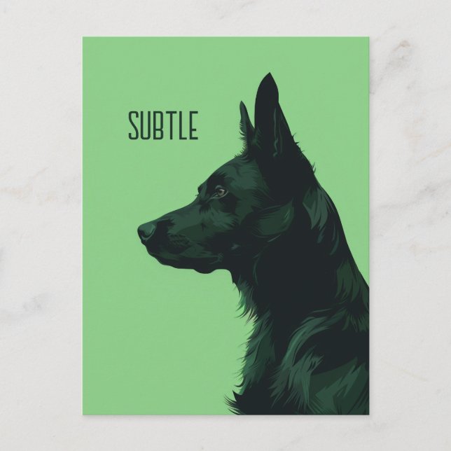 Grüne Schäfer Postkarte (Vorderseite)