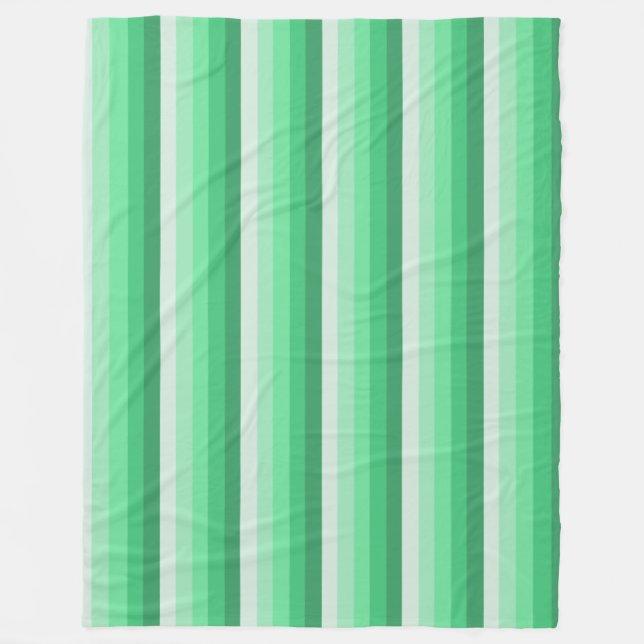 Grüne Schattenstreifen Fleecedecke (Vorderseite)
