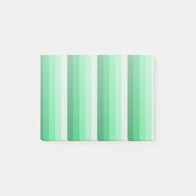 Grüne Schattenstreifen Post-it Klebezettel (Vorderseite)