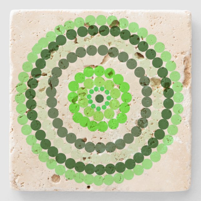 Grüne Scheiben, Steinuntersetzer (Vorderseite)