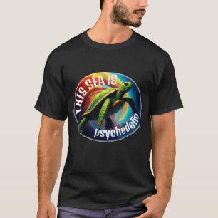 Grüne Schildkröte im astralen Flugzeug schweben T-Shirt