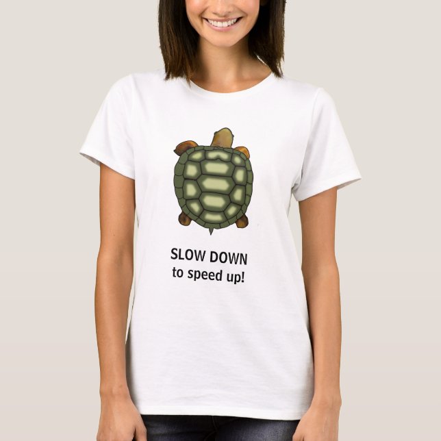 Grüne Schildkröte mit bearbeitbarem Text T-Shirt (Vorderseite)