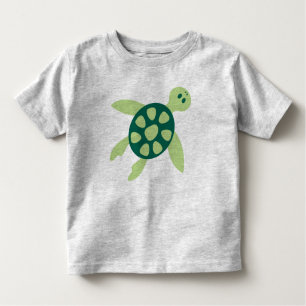 Grüne Schildkrötenkunst schwimmen Kleinkind T-shirt