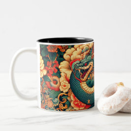 Grüne Schlange Blume Zweifarbige Tasse