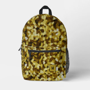 Grüne Schlange digitale Camouflage futuristisch Bedruckter Rucksack