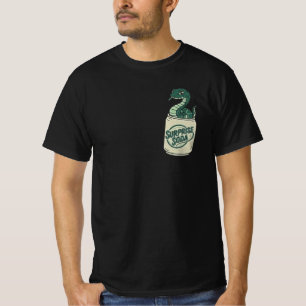 Grüne Schlange in einer Dose Lustiges Scherz-T-Shi T-Shirt