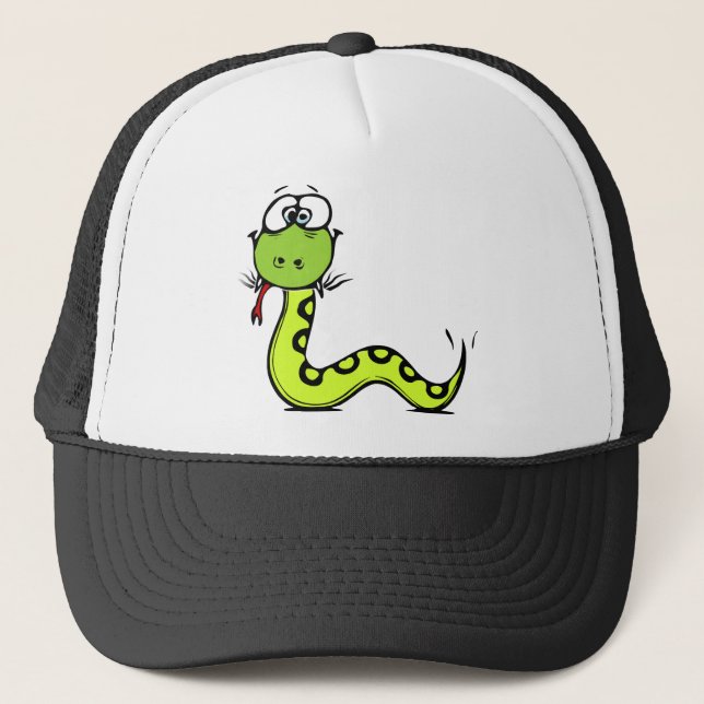 Grüne Schlange Truckerkappe (Vorderseite)