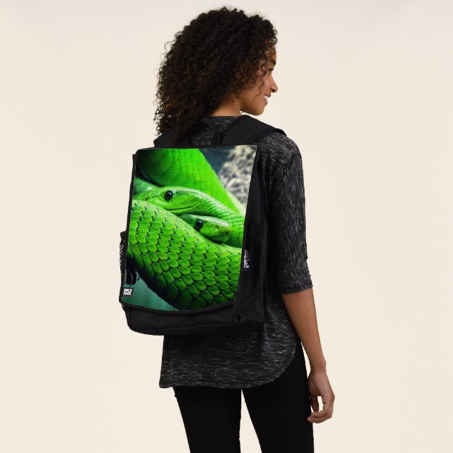 Grüne Schlangen Rucksack (Ausgewaschen)