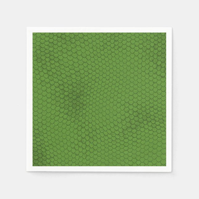 Grüne Schlangenhaut-Textur Serviette (Vorderseite)