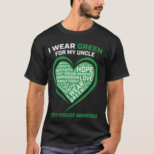 Grüne Schleife Onkel Nierenerkrankung Bewusstsein T-Shirt