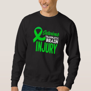 Grüne Schleife Überlebende Traumatisches Gehirnver Sweatshirt