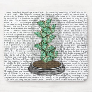 Grüne Schmetterlinge in Glasglocke 2 Mousepad