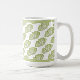 Grüne Schmetterlinge Kaffeetasse