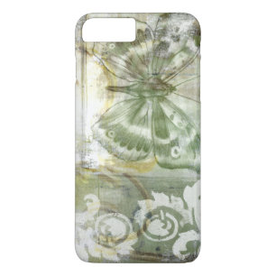 Grüne Schmetterlings-Einfügung mit Ironwork-Tor Case-Mate iPhone Hülle