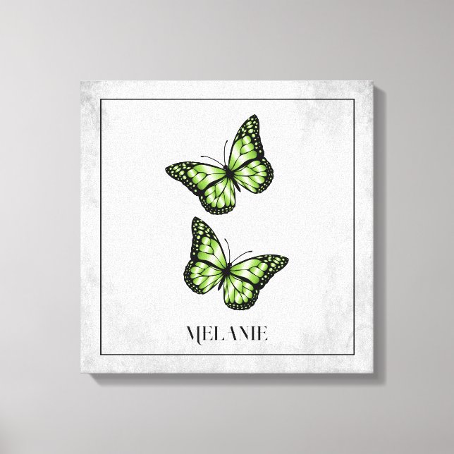 Grüne Schmetterlingsblüte - Canvas Print Leinwanddruck (Vorderseite)