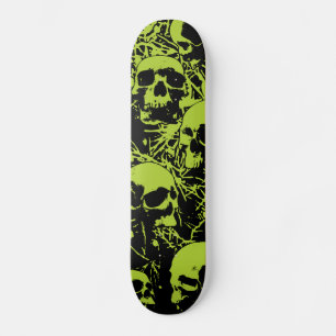 Grüne Schmutz-Schädel Skateboard