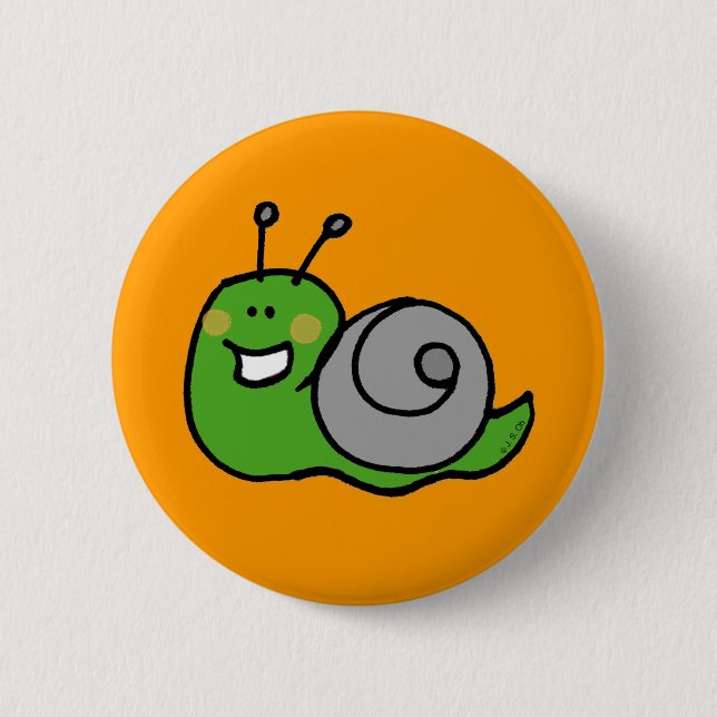 Grüne Schnecke Button (Vorderseite)