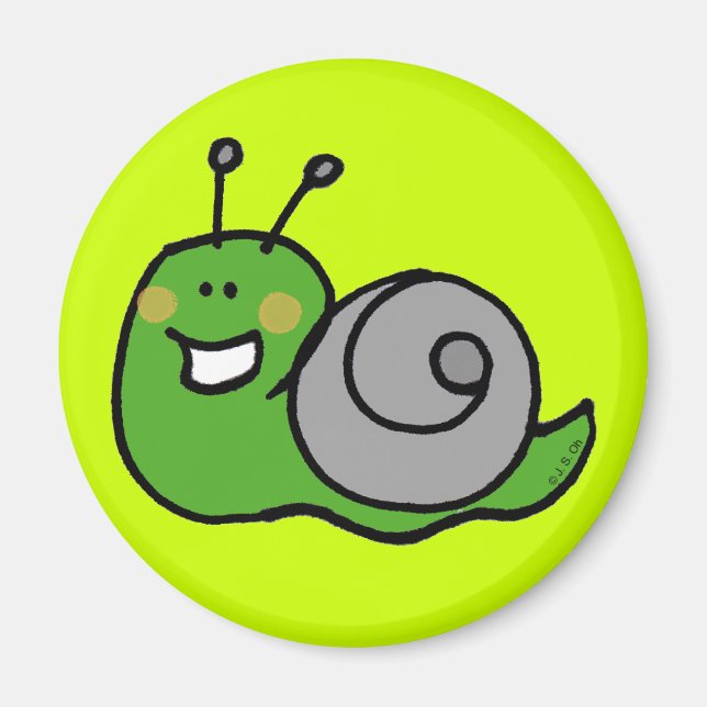 Grüne Schnecke Magnet (Vorne)
