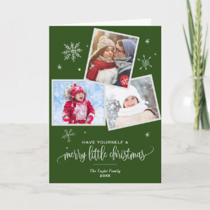 Grüne Schneeflocke 3 Foto Weihnachtsfeiertag Fot Feiertagskarte