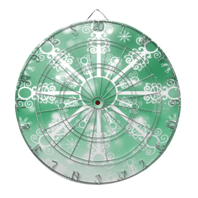 Grüne Schneeflocke Dartscheibe (vorne)