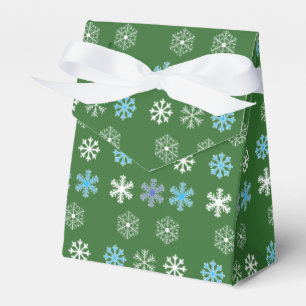 Grüne Schneeflocke Geschenkschachtel
