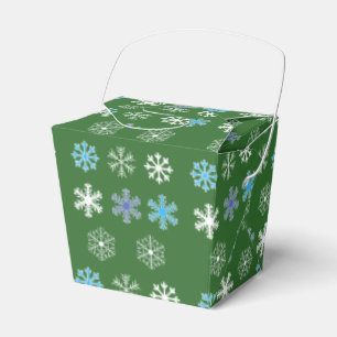 Grüne Schneeflocke Geschenkschachtel