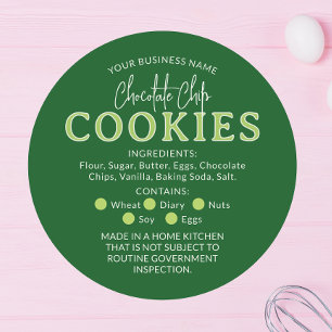 Grüne Schokolade Cookies Hütte Runder Aufkleber