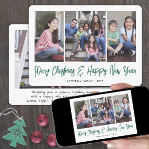 Grüne Schrift Weihnachten und Neue Jahre 4 Foto