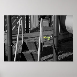 Grüne Schuhe auf Playground Print Poster