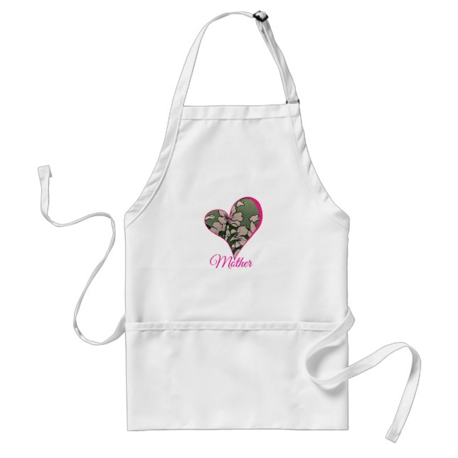 Grüne Schürze Pink Blossom Apron (Vorne)