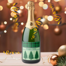 Grüne schwarze, gemütliche Tartan Pine Trees