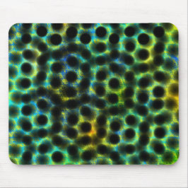 Grüne, schwarze Polka-Punkte erzeugen Formen, Scha Mousepad