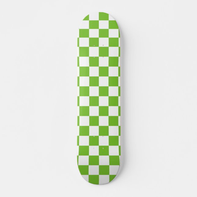 Grüne schwarze u. weiße karierte skateboard (Vorne)
