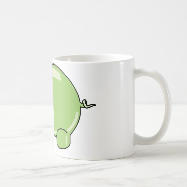 Grüne Schwein-Tasse Kaffeetasse (Rechts)