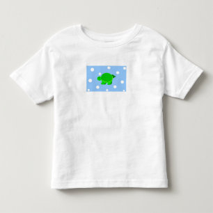 Grüne Schwimm-Schildkröte Kleinkind T-shirt