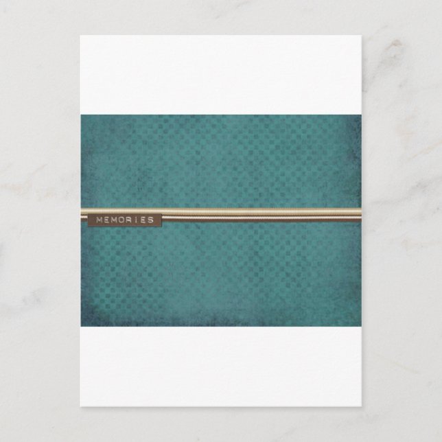 GRÜNE SCRAPBOOK-ERINNERUNGEN POSTKARTE (Vorderseite)