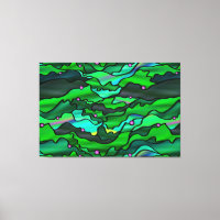 Grüne Seascape Bio verkettetes Glas Abstrakt