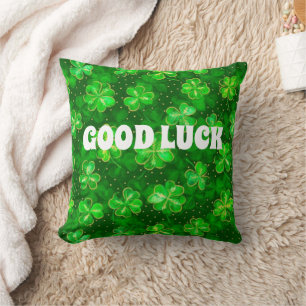 „Grüne Shamrock-Kissen – Glücksdekoration“ Kissen
