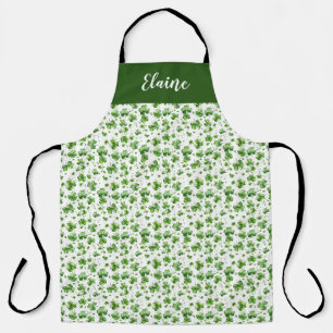 Grüne Shamrock-Küchenschürze, individuelles Gesche Schürze