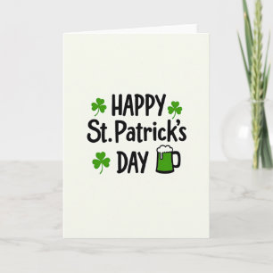 Grüne Shamrock St. Patrick Karte